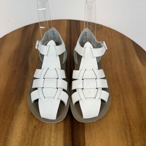 New‎ Little Kids Sun San Sailor White Strappy Platform Casual Sandals Size 12 C